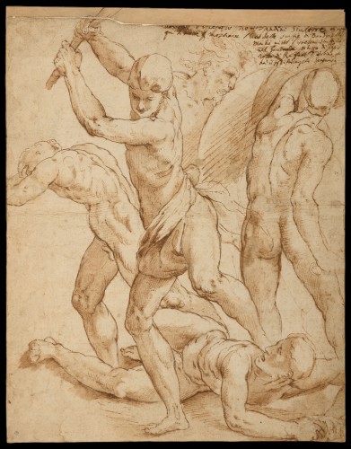 Attributed To Jacopo Zanguidi, Known As Bertoja – Battle Of Five Figures 