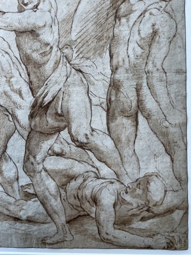 Attributed To Jacopo Zanguidi, Known As Bertoja – Battle Of Five Figures  - 