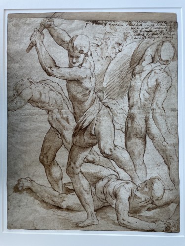 Antiquités - Attributed To Jacopo Zanguidi, Known As Bertoja – Battle Of Five Figures 