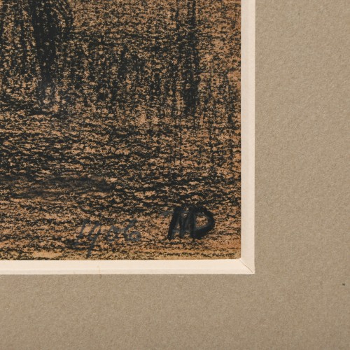 Paintings & Drawings  - Maurice Dupuis (1882–1959), old Facades, 1906, Charcoal Drawing 