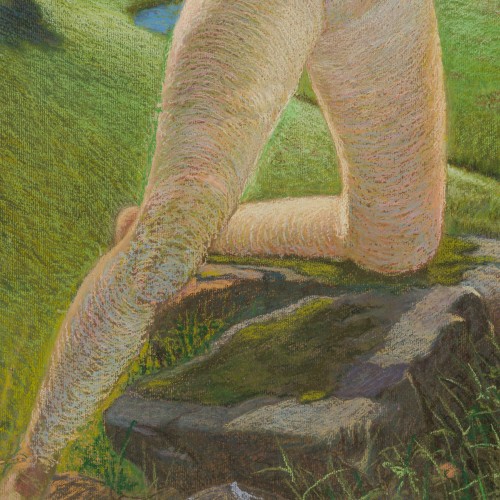 Symbolist School, Circa 1890 – Eve In The Garden Of Eden - Paintings & Drawings Style Art nouveau