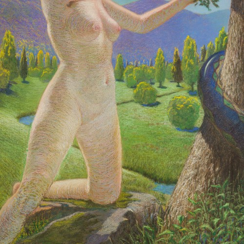 Symbolist School, Circa 1890 – Eve In The Garden Of Eden - 