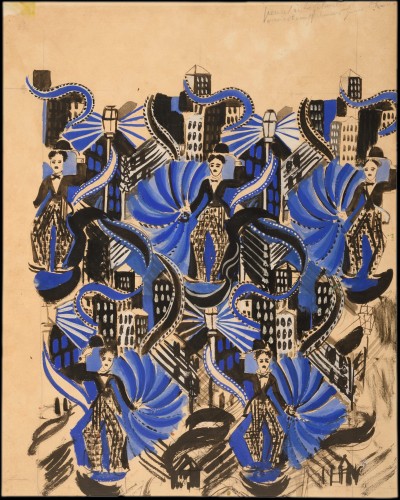 Raoul Dufy (1877-1953) – Charlot (Charlie Chaplin) gouache de 1920