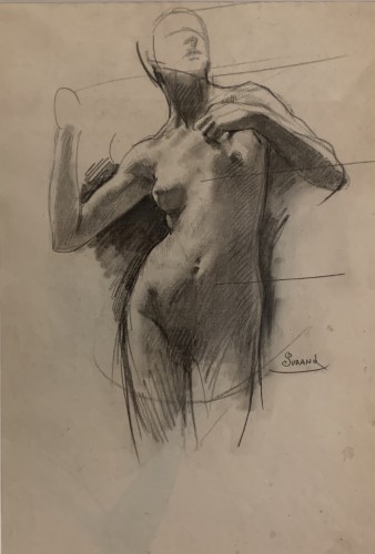 Gustave SURAND (1860 - 1937) - Étude de jeune femme