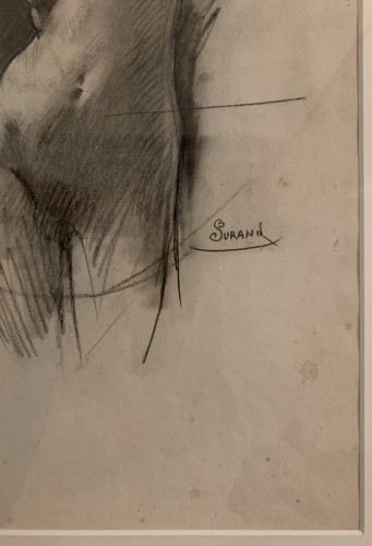 Tableaux et dessins Dessin, Aquarelle & Pastel - Gustave SURAND (1860 - 1937) - Étude de jeune femme
