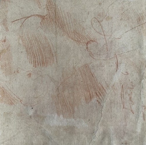 Tableaux et dessins Dessin, Aquarelle & Pastel - Etude de félin - Entourage de Annibale CARRACCI (1560-1609)