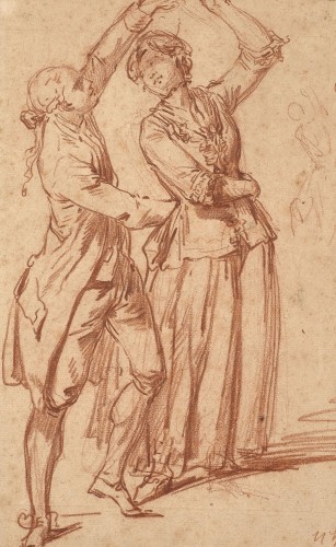 Couple dansant - Ecole française du XVIIIe siècle