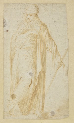 Carlo Urbino (1525 - 1585) - Draped female figure holding a branch