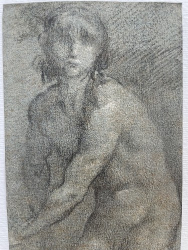 Attribué à Bartolomeo Schedoni (1578-1615) - Etude de jeune homme nu - Tableaux et dessins Style Renaissance