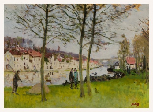 Pierre Eugène Montézin (1874 – 1946) -  Bords de la Seine - Tableaux et dessins Style 