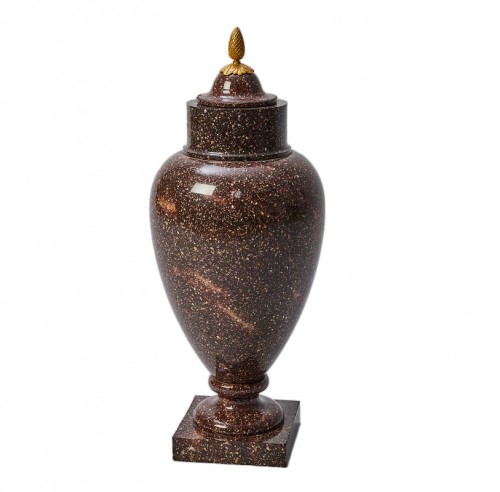 A Swedish porphyry vase