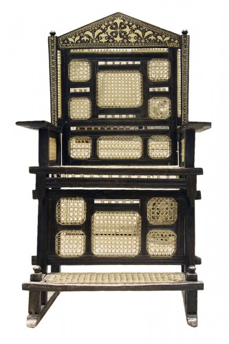Chaise, travail indo Portugais du 17e siècle Mogol