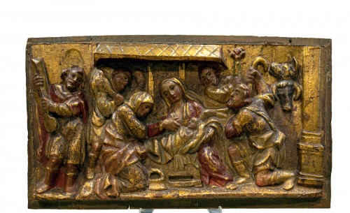 Bas-relief représentant La Nativité, Espagne 18e siècle