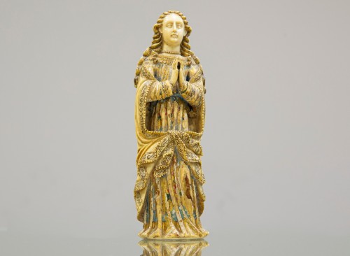 Notre Dame, ivoire Indo Portugais du 17e siècle - Art sacré, objets religieux Style 