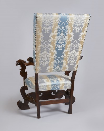 Antiquités - Paire de fauteuils vénitiens du XVIIe siècle