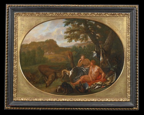 Pair of galant scenes -  Hendrick Van Limborch ( 1681 - 1759 ) - Louis XV