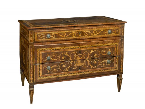 Commode lombarde du 18e siècle - Mobilier Style Louis XVI