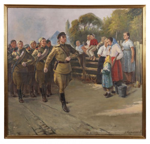 La Parade - Avant-Garde Russe années 1960 - Tableaux et dessins Style Années 50-60