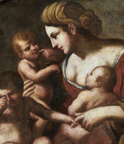 XVIIe siècle - Allégorie de la Charité - école émilienne du 17e siècle