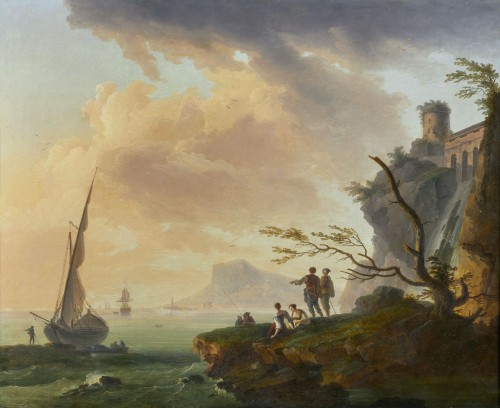 Pair of Seascapes - Francesco Fidanza ( 1747 - 1819 ) - 