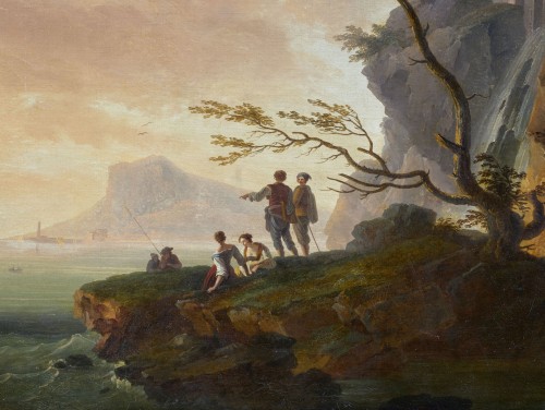Louis XVI - Pair of Seascapes - Francesco Fidanza ( 1747 - 1819 )
