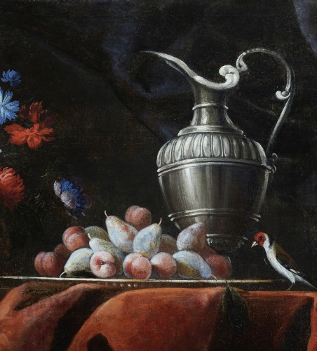 Paintings & Drawings  - Still Life With Carpet, Flowers And Animals - 18th century Emilian School