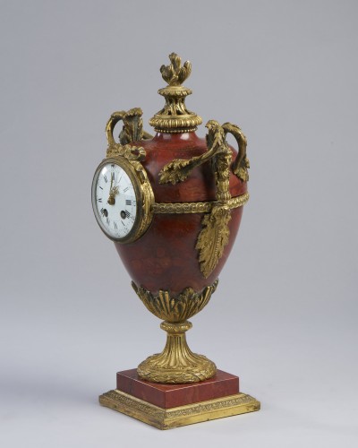 Horology  - Red Marble Clock France 19th Century