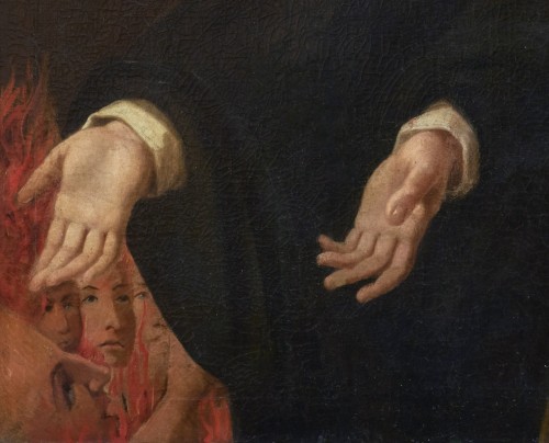 Tableaux et dessins Tableaux XVIIIe siècle - Portrait du personnage, peinture flamande de la fin du XVIIe siècle