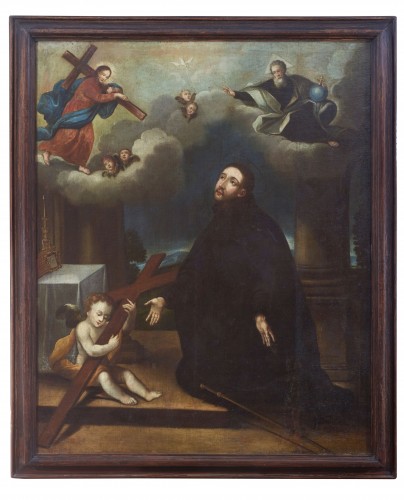 St. Ignatius Of Loyola In Adoration, Italy 17th century - Paintings & Drawings Style Louis XV