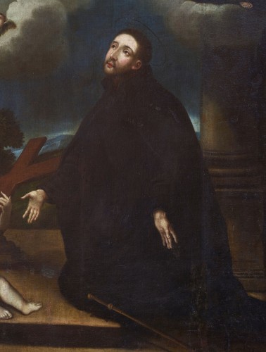 17th century - St. Ignatius Of Loyola In Adoration, Italy 17th century