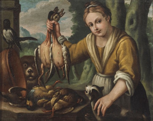 Paintings & Drawings  - Pair Of Still Lifes With Animals And Characters, France 17th Century