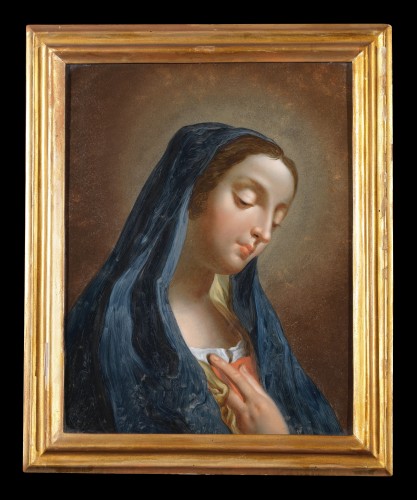 Madonna With Her Hand On Her Chest  - Giuseppe Bernardino Bison (1762 - 1844) - Paintings & Drawings Style Louis XVI