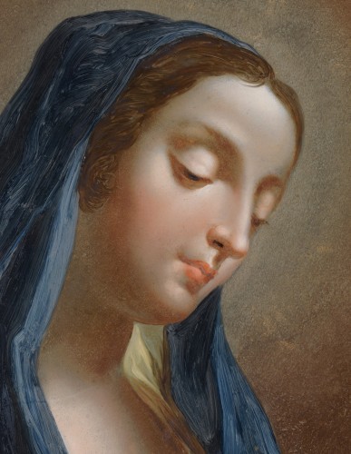 18th century - Madonna With Her Hand On Her Chest  - Giuseppe Bernardino Bison (1762 - 1844)