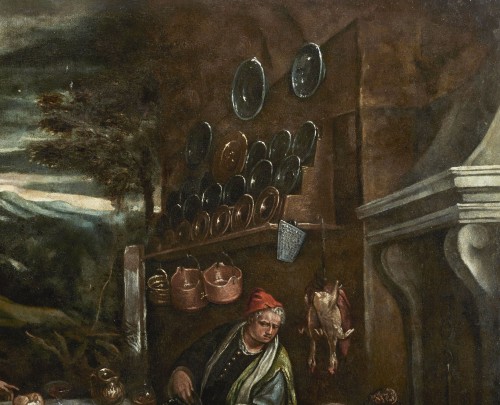 Le Christ dans la maison de Marie et de Madeleine - Francesco Bassano (1549 - 1592) - Renaissance