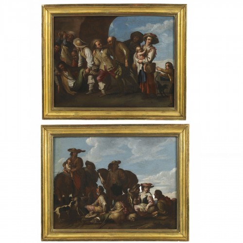 Pair Of 17th Century Outdoor Scenes - Flanders