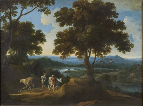 Paysage avec Mercure et Argo  - Francesco grimaldi ( 1606 - 1680 )