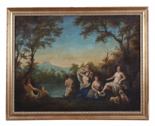 Nymphs At The Bath 18th-century French School - Paintings & Drawings Style 