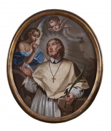 St. John Nepomuk 18th Century Venitian School  - Paintings & Drawings Style Louis XV
