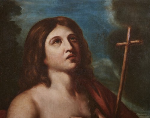 Tableaux et dessins Tableaux XVIIIe siècle - Saint Jean-Baptiste, école émilienne du XVIIe siècle