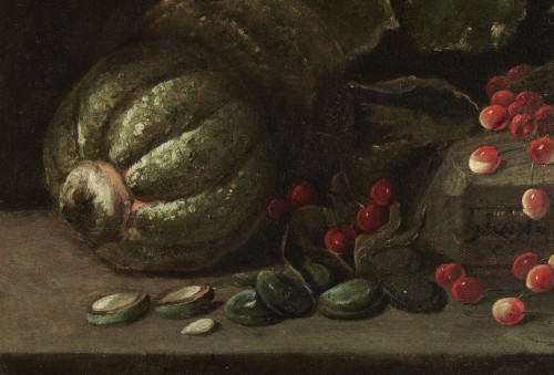 Still Life With Fruit And Vegetables, Rome, 17th Century - Louis XIV