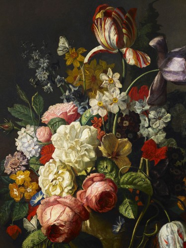 Vase Of Flowers, Flemish School, From The Second Half Of The 18th Century - 