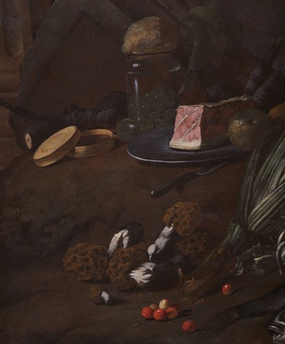 Still Life With Fruit, Vegetables, Fish, Shellfish, And Ham, 17th Century - 