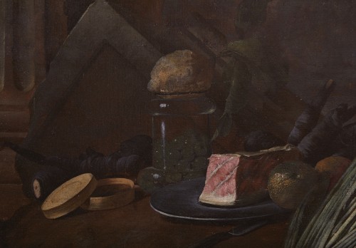 Still Life With Fruit, Vegetables, Fish, Shellfish, And Ham, 17th Century - Louis XIV