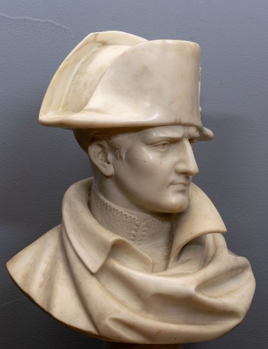 A white marble bust of Napoleon Bonaparte - 