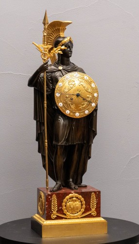 Empire mantel Clock representing Pallas Athena  - Horology Style Empire