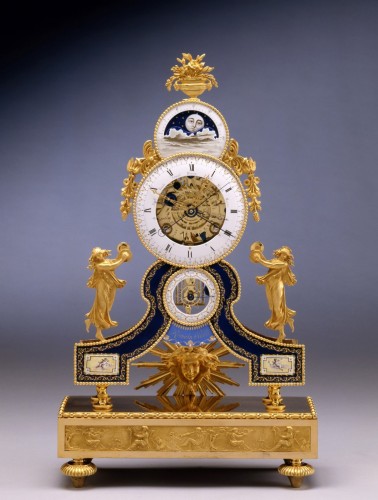 Régulateur de table astronomique à squelette d'époque Directoire - Horlogerie Style 