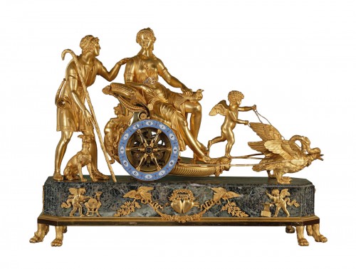 Horloge au char de huit jours par Basile-Charles Le Roy, époque Empire