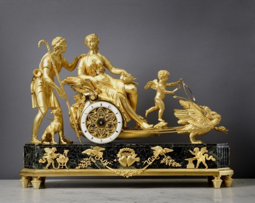 Pendule au char Empire attribuée à André-Antoine Ravrio - Horlogerie Style Empire