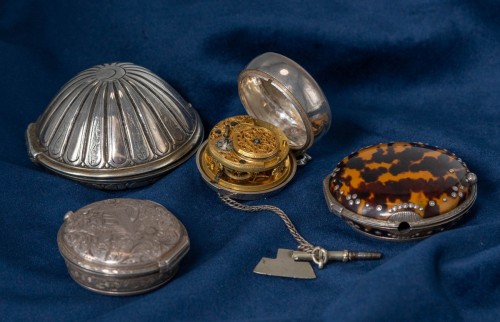 19th century - A Victorian Silver And Tortoiseshell Pocket Watch