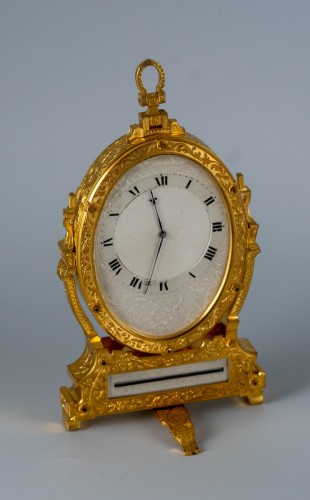 Horlogerie  - Horloge Victorienne à Cheval en laiton doré